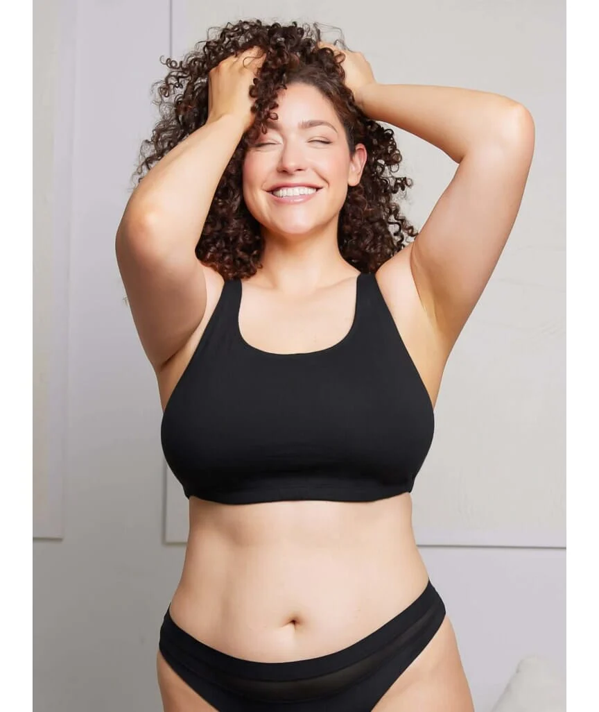 Leading Lady The Serena Wire-free Crop Top - Black - Image 7