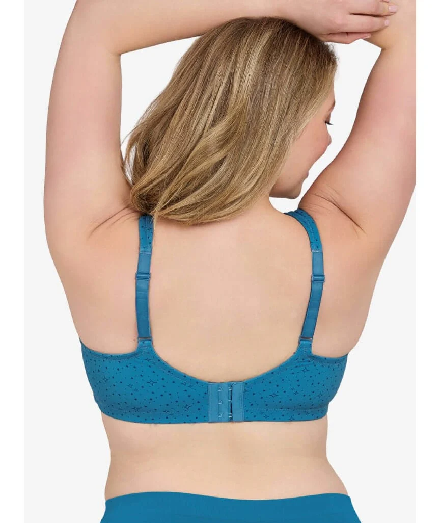 Leading Lady Brigitte Molded Padded Seamless Wire-free Bra - Cosmic Blue Print - Image 2