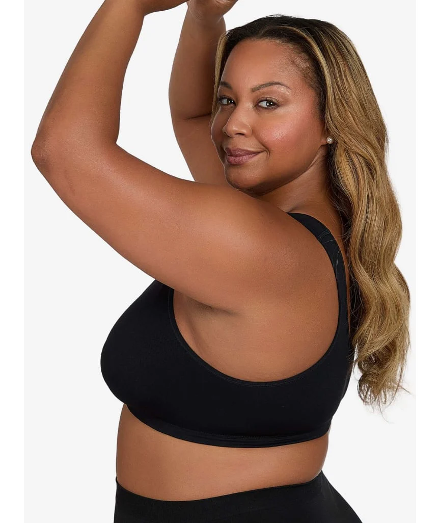 Leading Lady Laurel Wire-free Front Close Comfort Bra - Black Onyx - Image 3