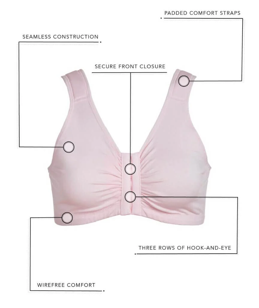 Leading Lady Laurel Wirefree Front Close Comfort Bra - Salt Beige - Image 4