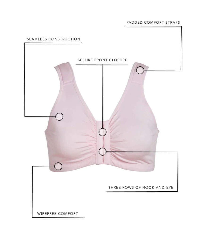 Leading Lady Laurel Wire-free Front Close Comfort Bra - Black Onyx - Image 4