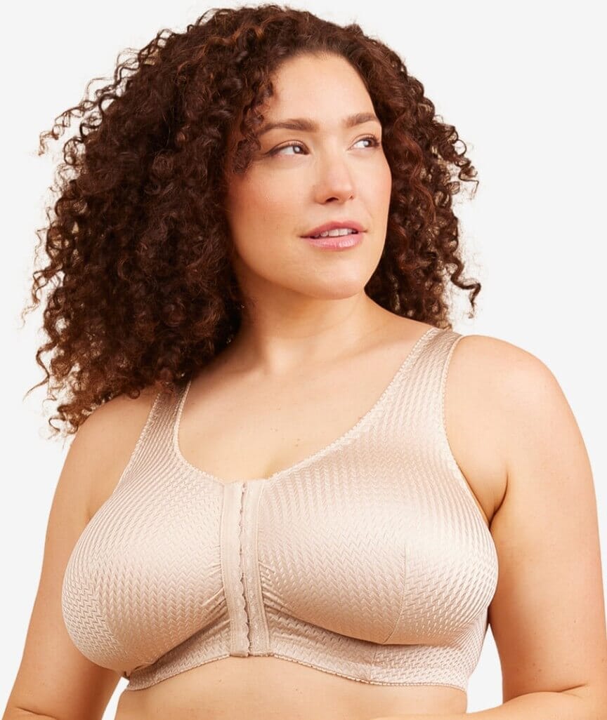 Leading Lady Marlene Wire-free Front Close Comfort Bra - Biege - Image 2