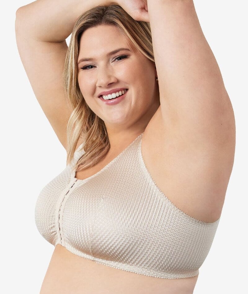 Leading Lady Marlene Wire-free Front Close Comfort Bra - Biege - Image 5