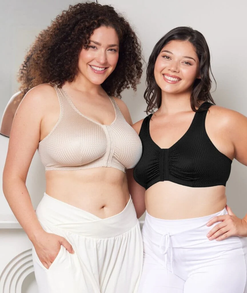 Leading Lady Marlene Wire-free Front Close Comfort Bra - Biege - Image 7