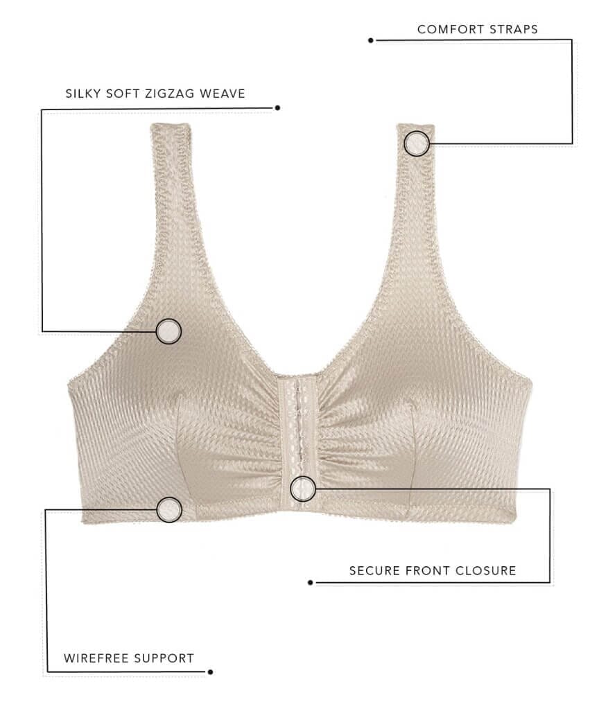 Leading Lady Marlene Wire-free Front Close Comfort Bra - Biege - Image 10