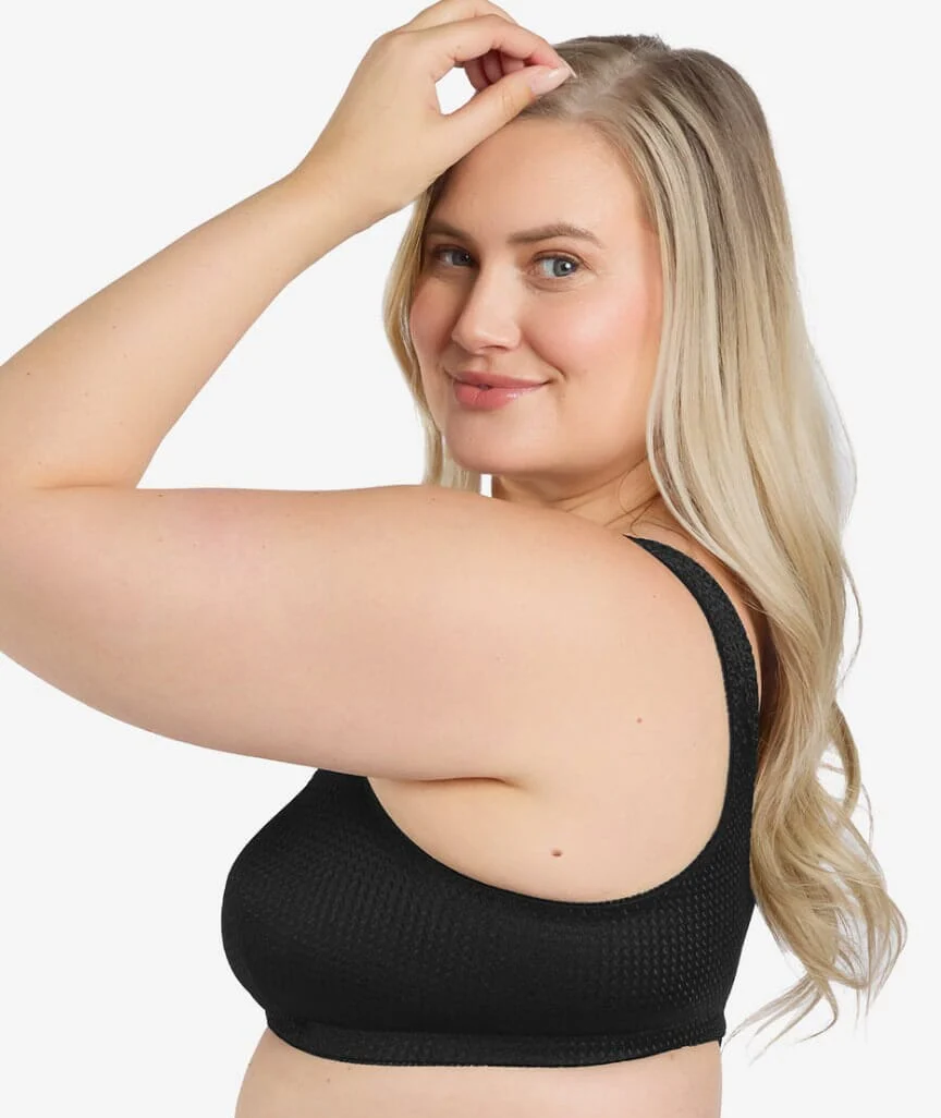 Leading Lady Marlene Wire-free Front Close Comfort Bra - Black - Image 6