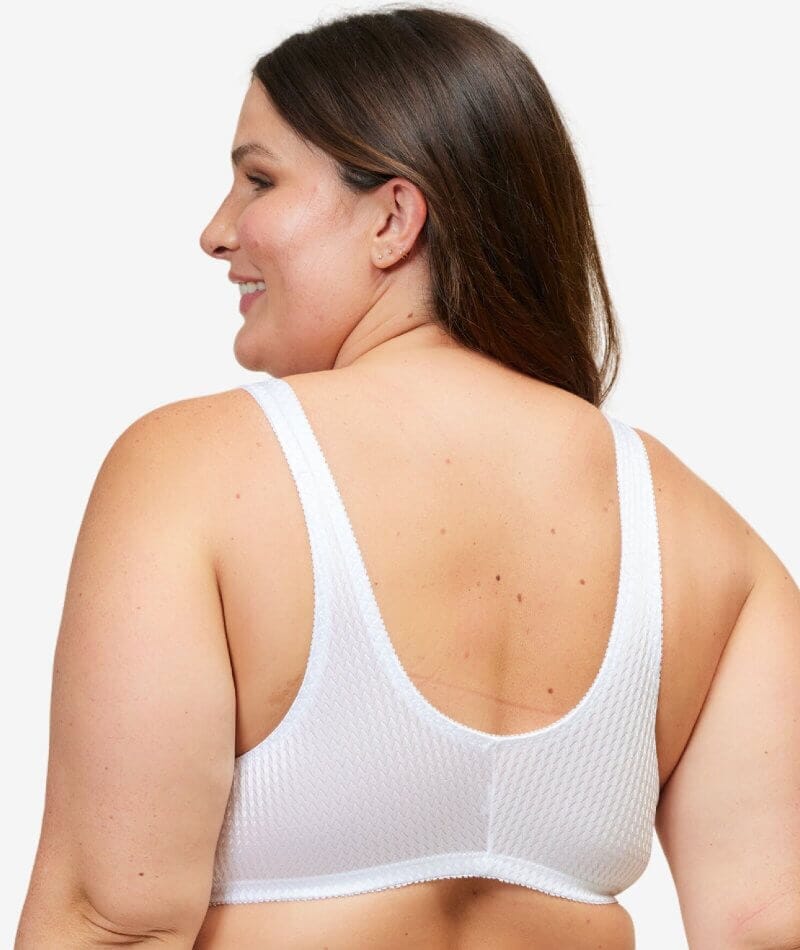 Leading Lady Marlene Wire-free Front Close Comfort Bra - White - Image 2