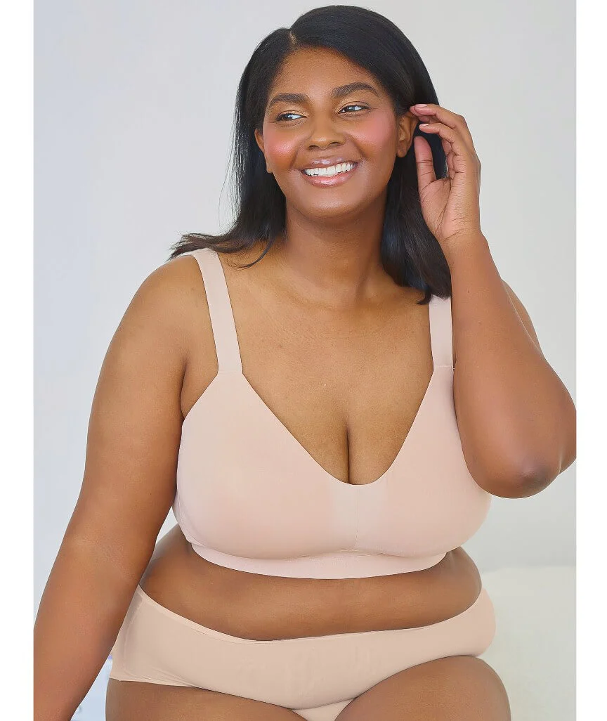 Leading Lady The Aurora Lightly Lined Microfiber Wire-free Bra - Sand - Image 4