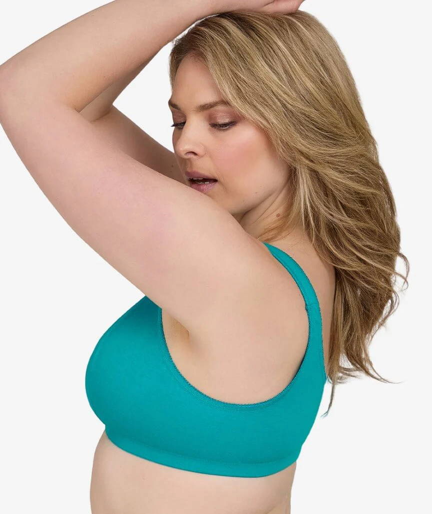 Leading Lady The Meryl Cotton Front Opening Wire-free Leisure Bra - Capri Breeze - Image 3