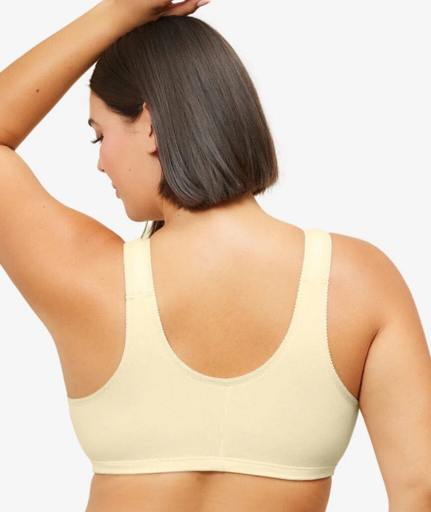 Leading Lady The Meryl Cotton Front Opening Wire-free Leisure Bra - Ecru - Image 2