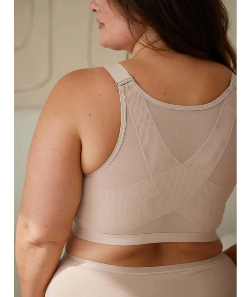 Leading Lady The Moira Front-Close Wire-Free Posture Bra - Sand - Image 4