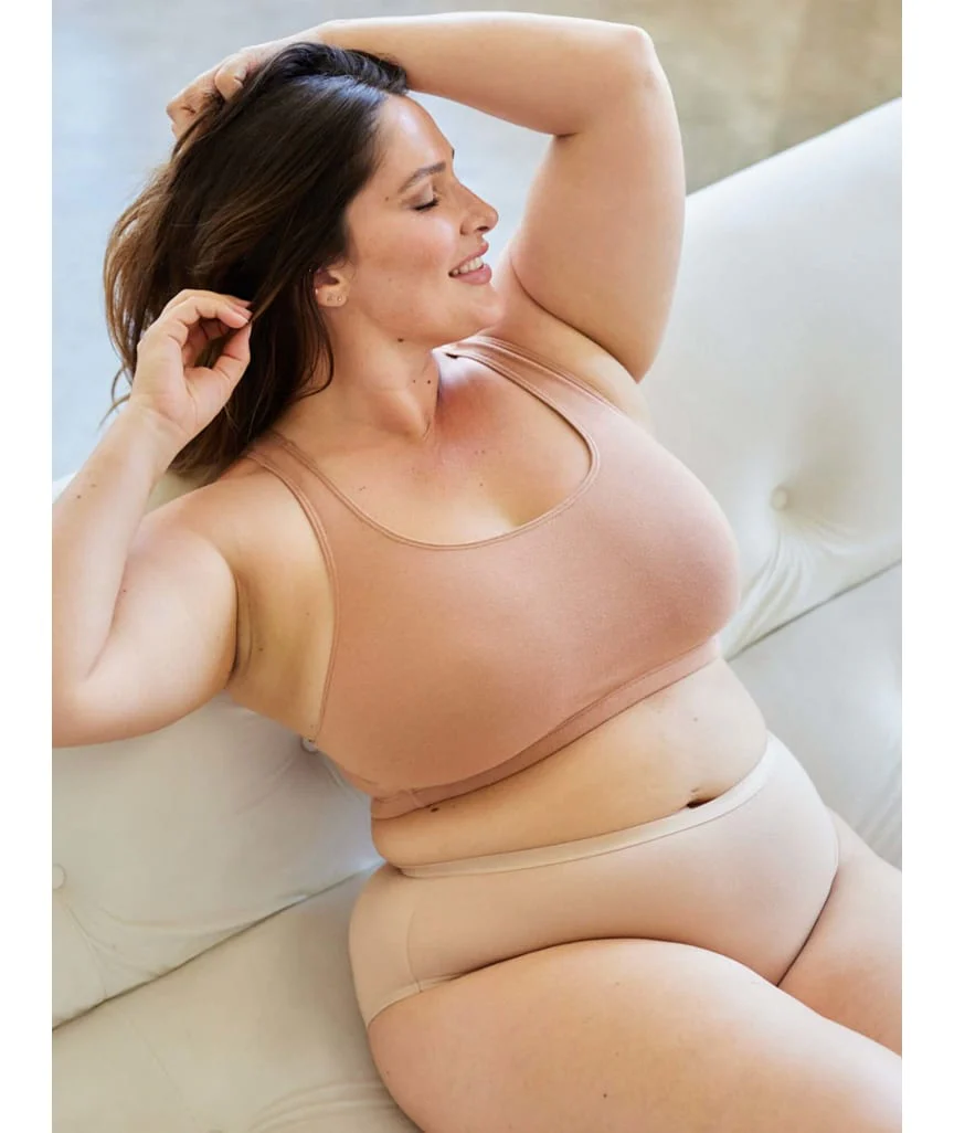 Leading Lady The Serena Wire-free Crop Top - Mocha - Image 5