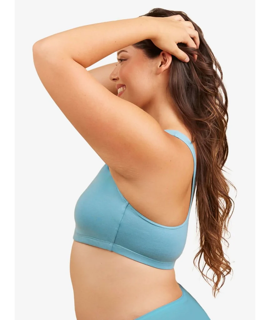 Leading Lady The Serena Wire-free Crop Top - Sea Glass Blue - Image 3