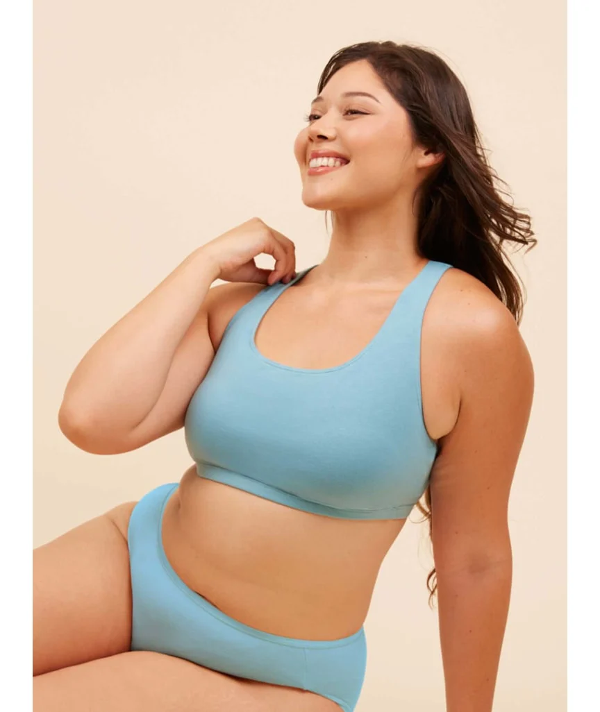 Leading Lady The Serena Wire-free Crop Top - Sea Glass Blue - Image 4