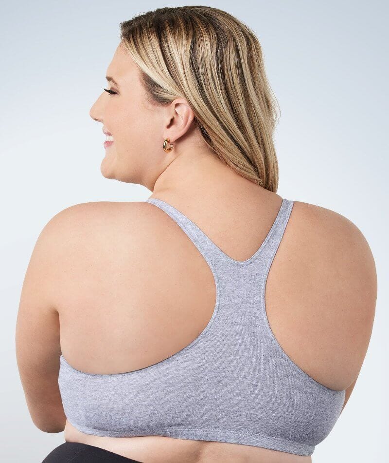 Leading Lady The Serena Wire-free Crop Top - Grey - Image 4