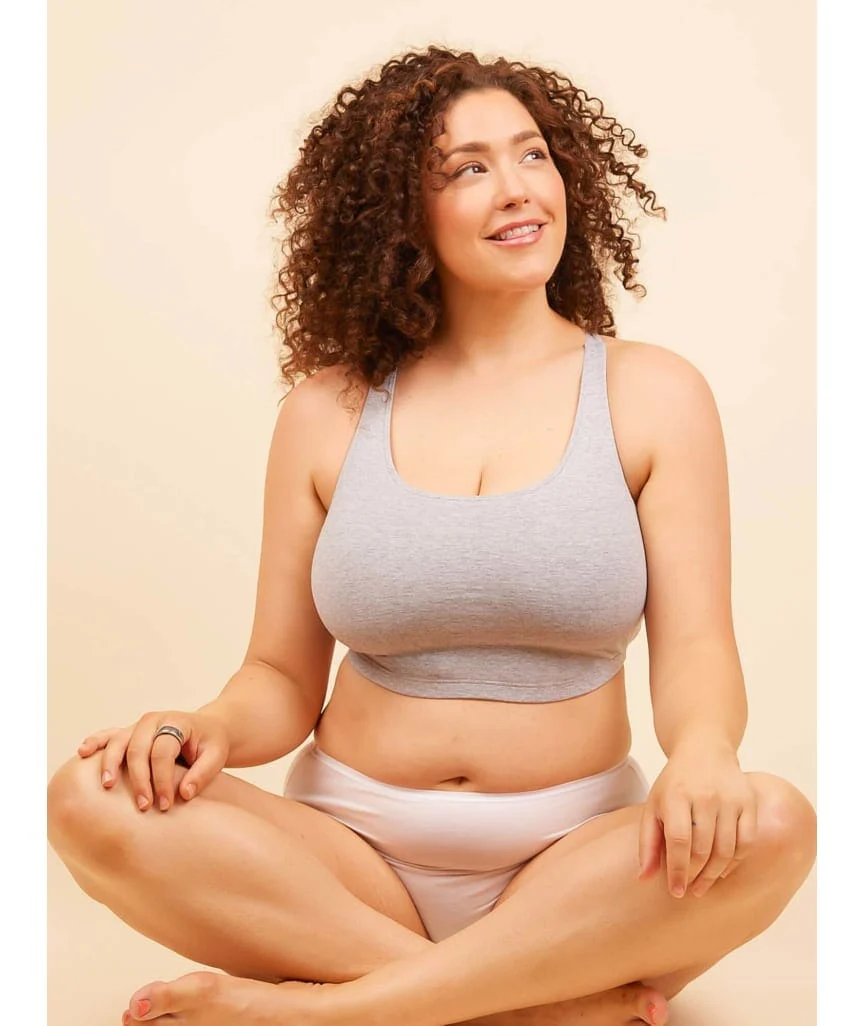 Leading Lady The Serena Wire-free Crop Top - Grey - Image 8