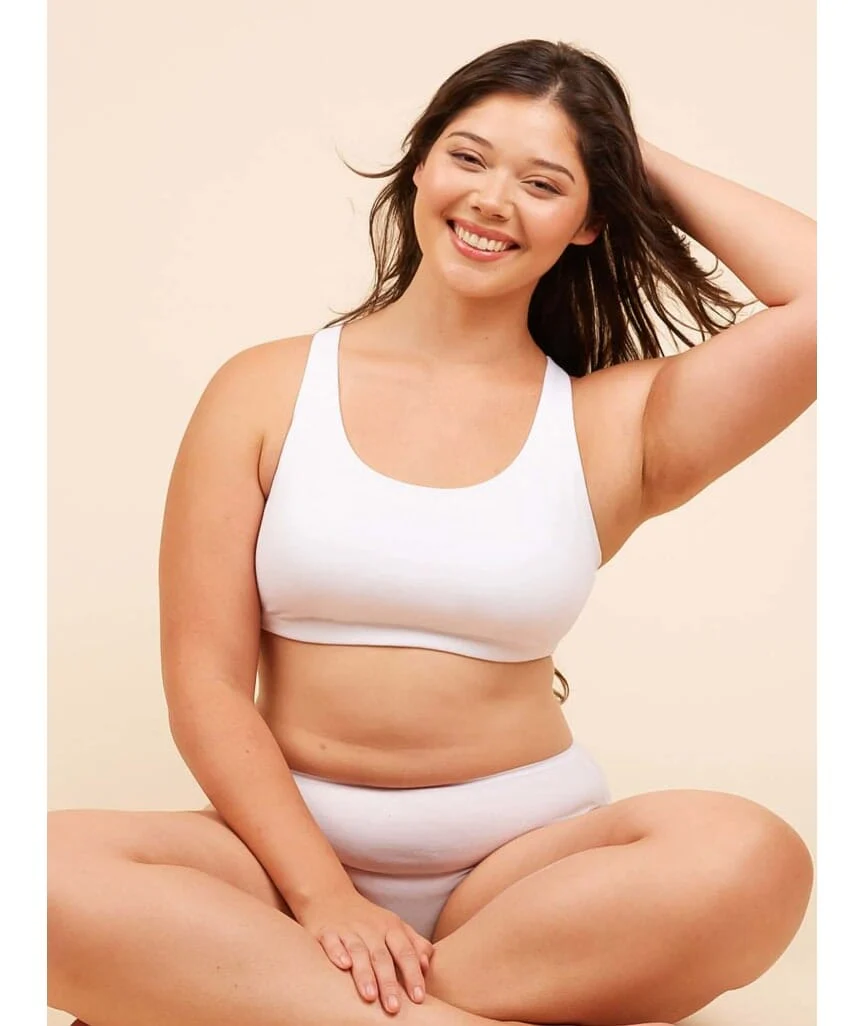 Leading Lady The Serena Wire-free Crop Top - White - Image 7