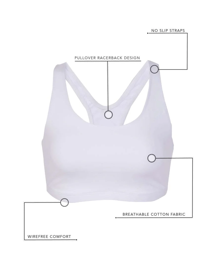 Leading Lady The Serena Wire-free Crop Top - White - Image 8