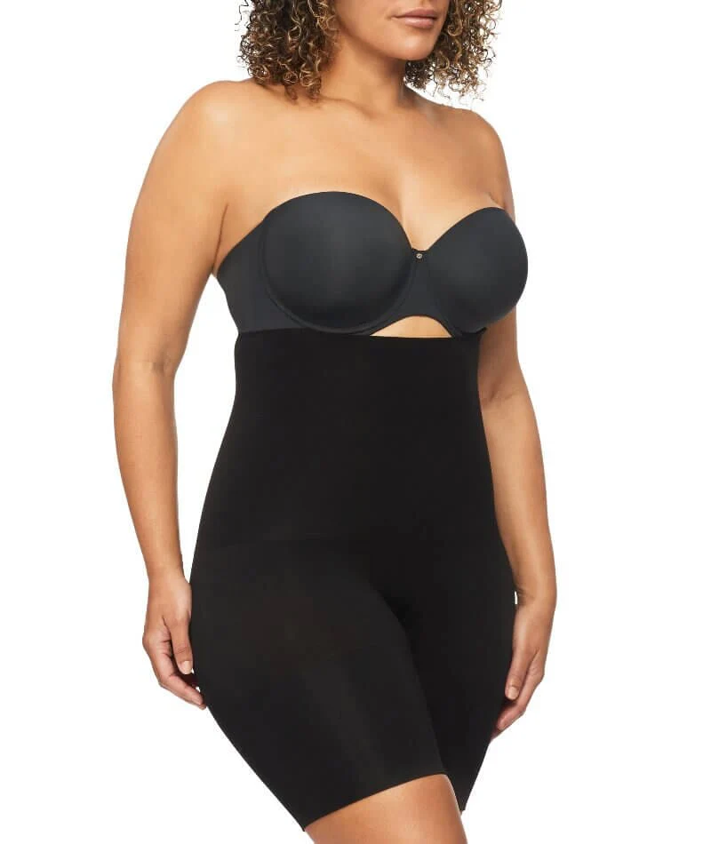 Nancy Ganz Bamboo Essentials High Waisted Thigh Shaper Short - Black - Image 3