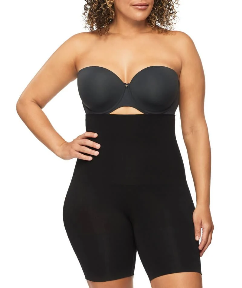 Nancy Ganz Bamboo Essentials High Waisted Thigh Shaper Short - Black - Image 4