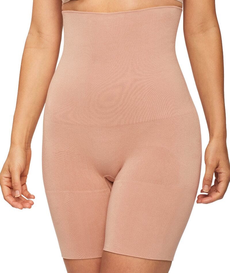 Nancy Ganz Bamboo Essentials High Waisted Thigh Shaper Short - Mahogany - Image 5