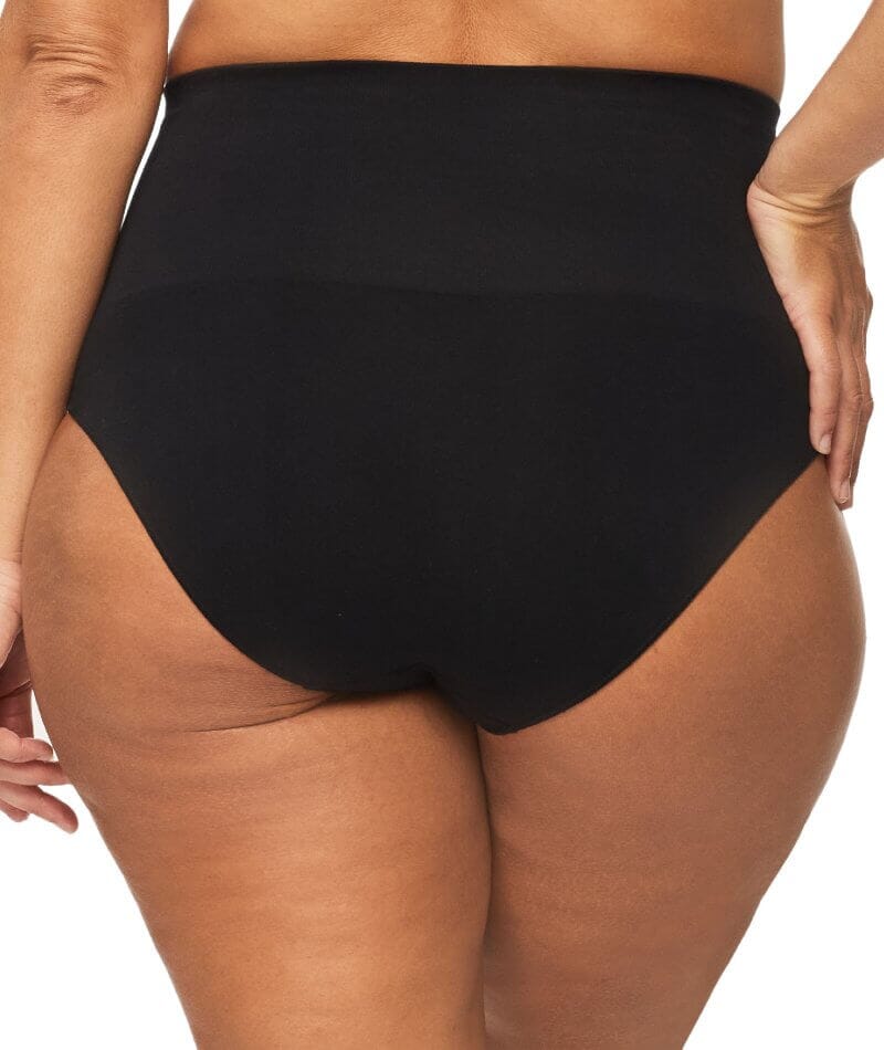 Nancy Ganz Bamboo Essentials Waisted Brief - Black - Image 2
