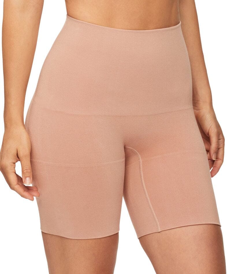 Nancy Ganz Bamboo Essentials Waisted Thigh Shaper Short - Mahogany - Image 3