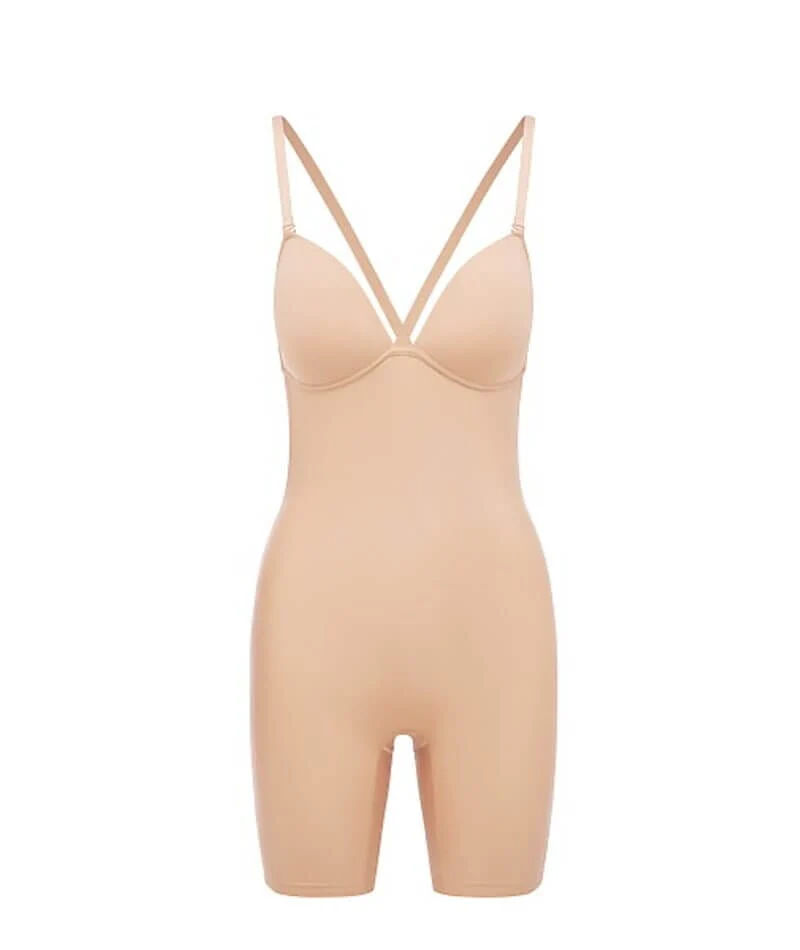 Nancy Ganz Body Define Backless Jumpsuit - Warm Taupe - Image 6