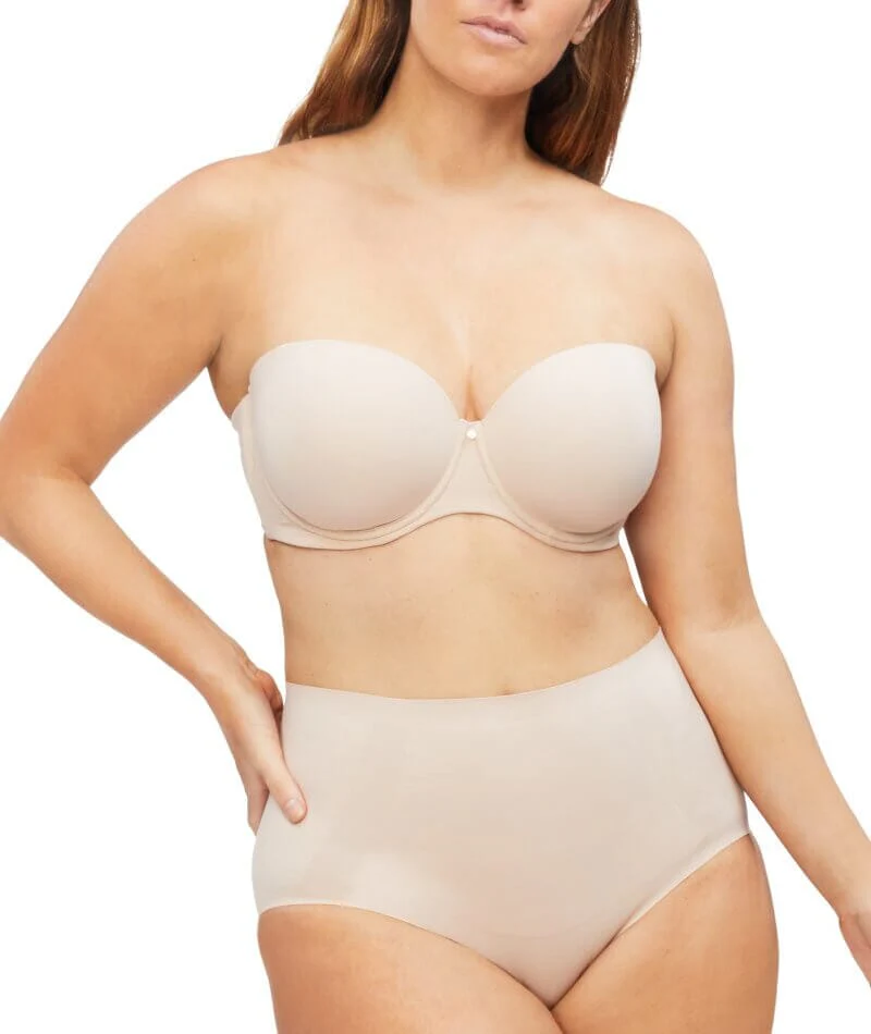 Nancy Ganz Body Define Strapless Full Cup Contour Bra - Warm Taupe - Image 8