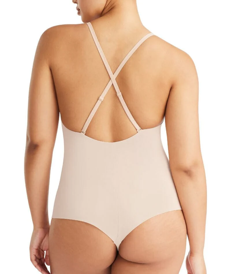 Nancy Ganz Sheer Infinity Bodysuit - Warm Taupe - Image 2