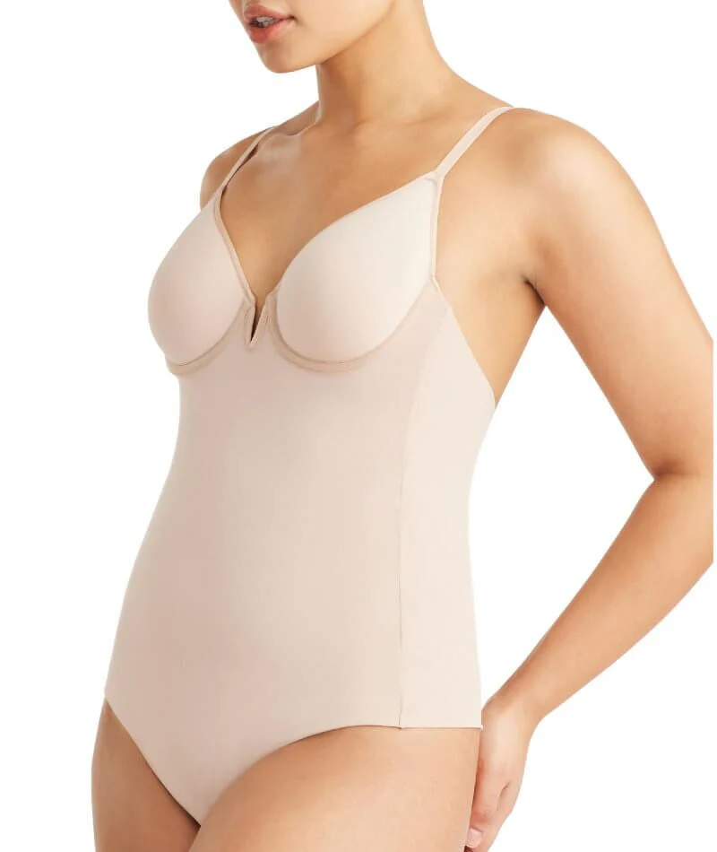Nancy Ganz Sheer Infinity Bodysuit - Warm Taupe - Image 3