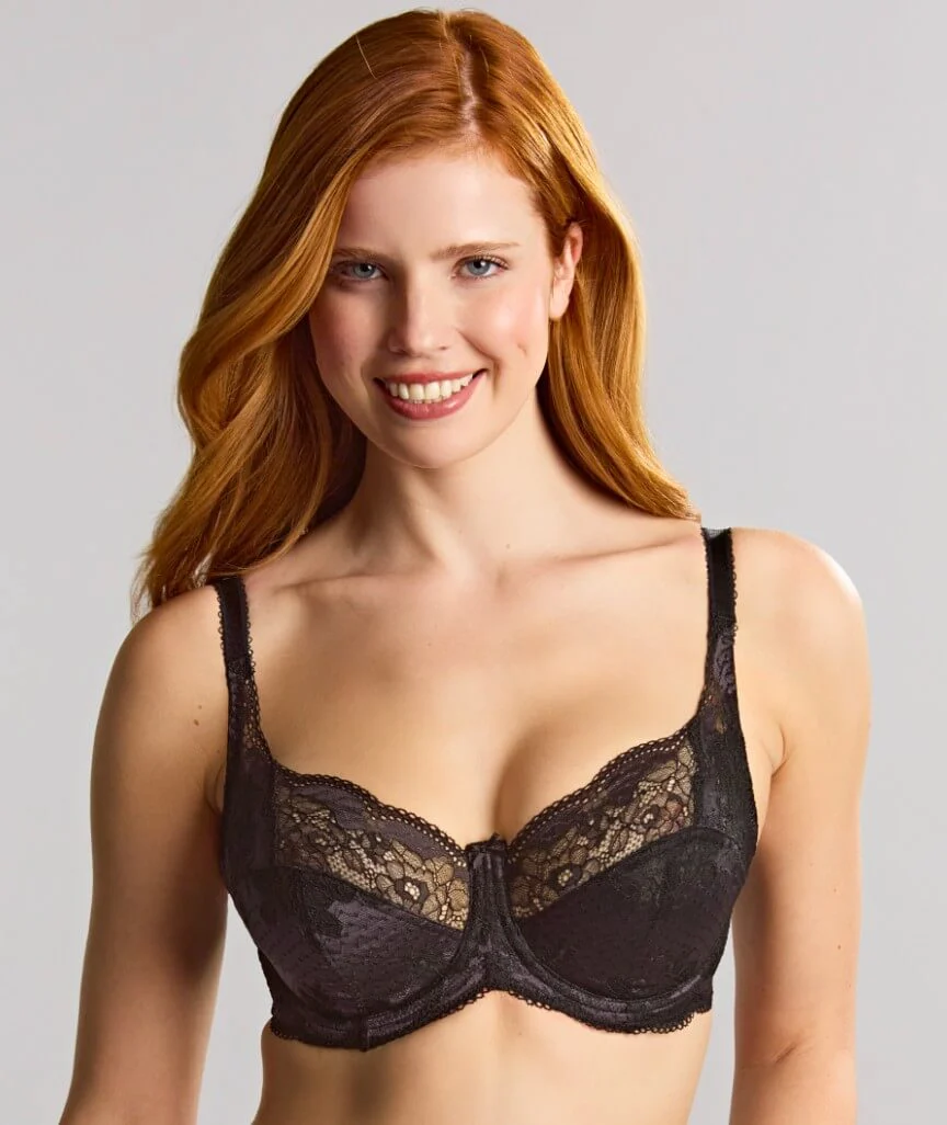 Panache Clara Full Cup Underwired Bra - Charcoal/Black - Image 5