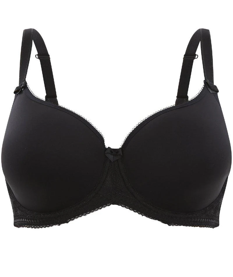 Panache Cari Moulded Spacer Underwired T-Shirt Bra - Black - Image 9