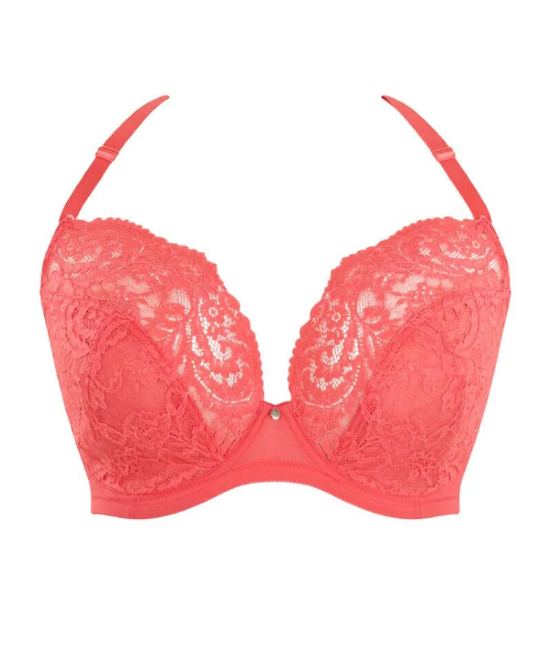 Panache Addison Non Padded Underwired Plunge Bra - Paradise Pink - Image 9