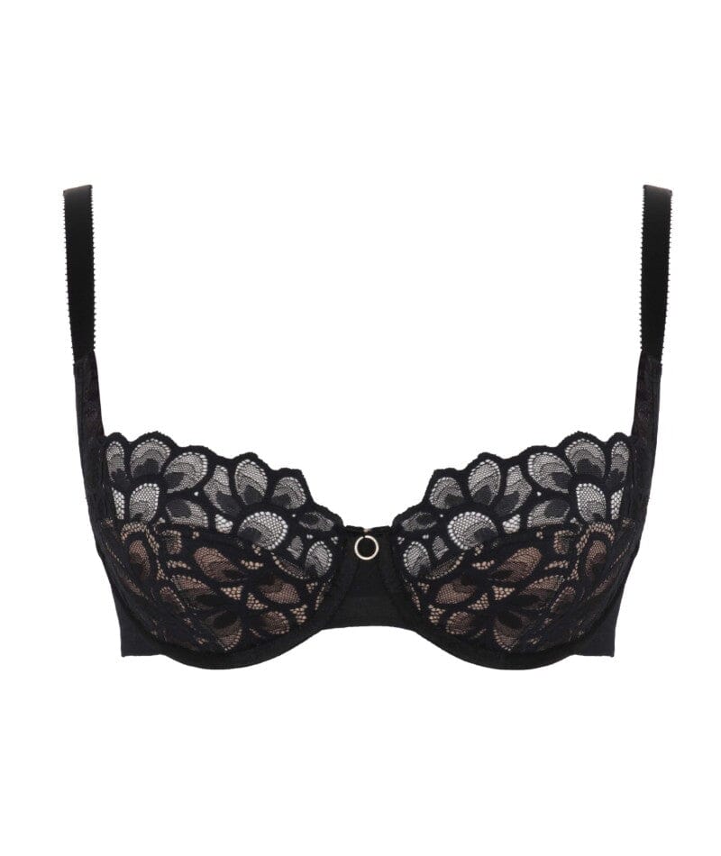Panache Allure Underwired Demi Balcony Bra - Black / Latte - Image 7