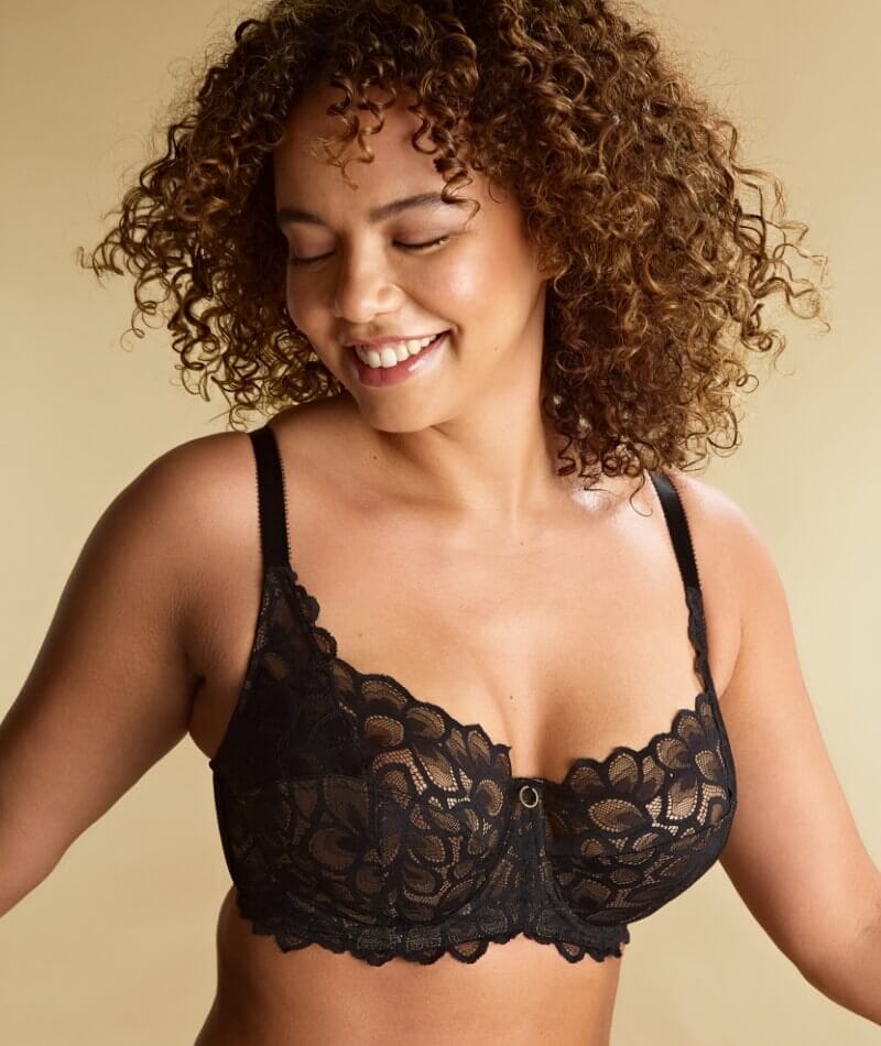 Panache Allure Underwired Full Cup Bra - Black/Latte - Image 12