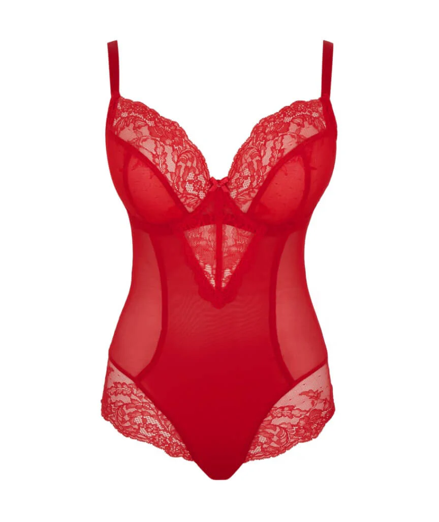 Panache Ana Non Padded Bodysuit - Salsa Red - Image 7