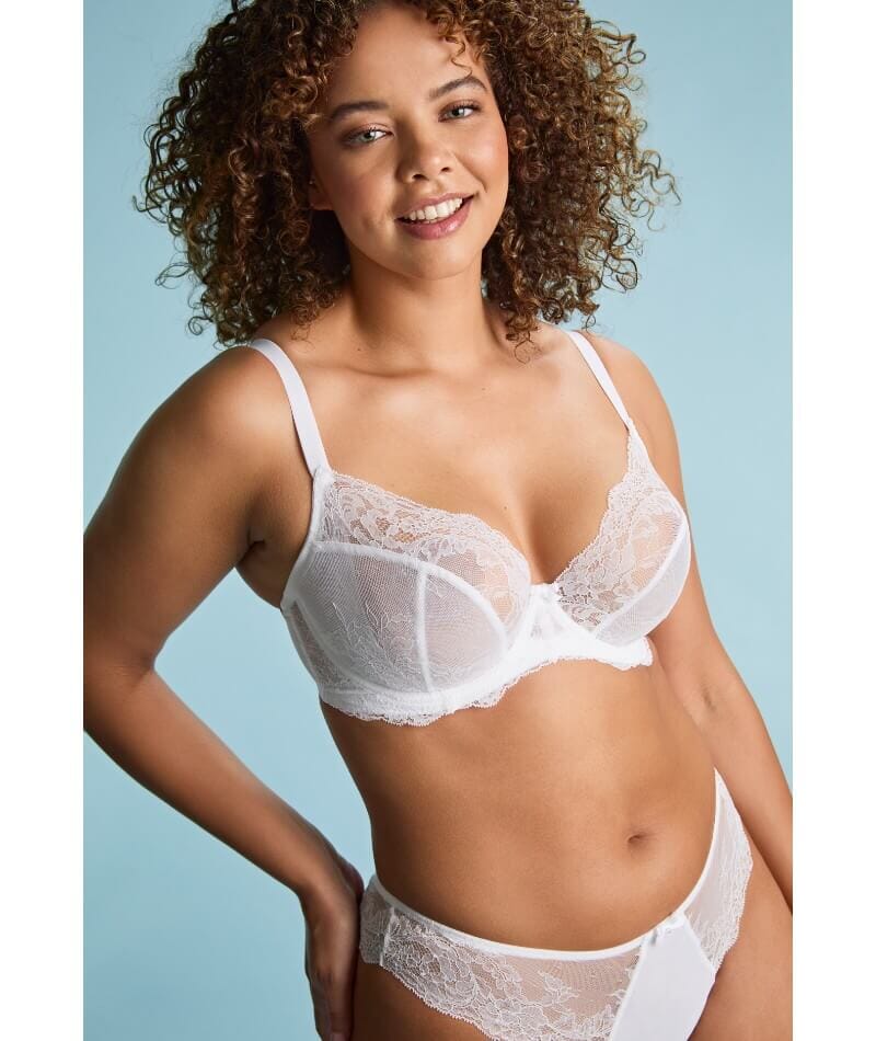 Panache Ana Underwired Plunge Bra - White - Image 13