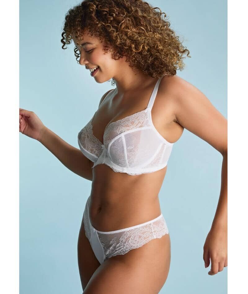 Panache Ana Underwired Plunge Bra - White - Image 14