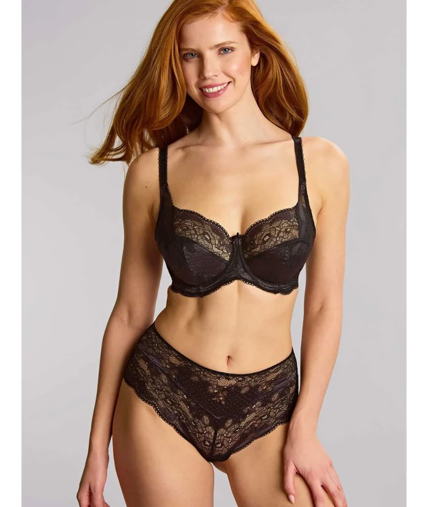 Panache Clara Deep Brief - Charcoal/Black - Image 4