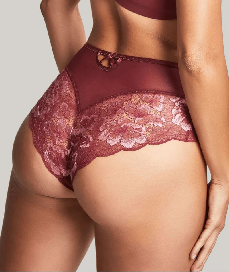 Panache Sabrina High Waist Brazilian Brief - Red Rose - Image 2