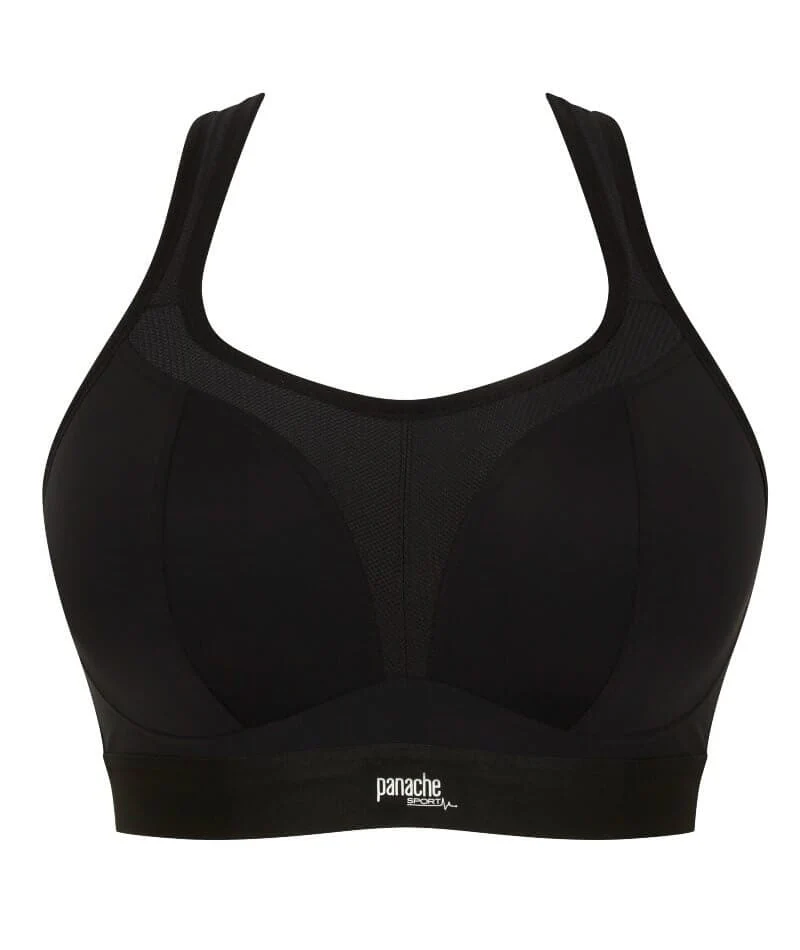 Panache Sport Boundless Longline Wire-free Sports Bra - Black - Image 10