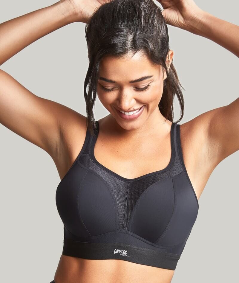 Panache Sport Boundless Longline Wire-free Sports Bra - Black - Image 3