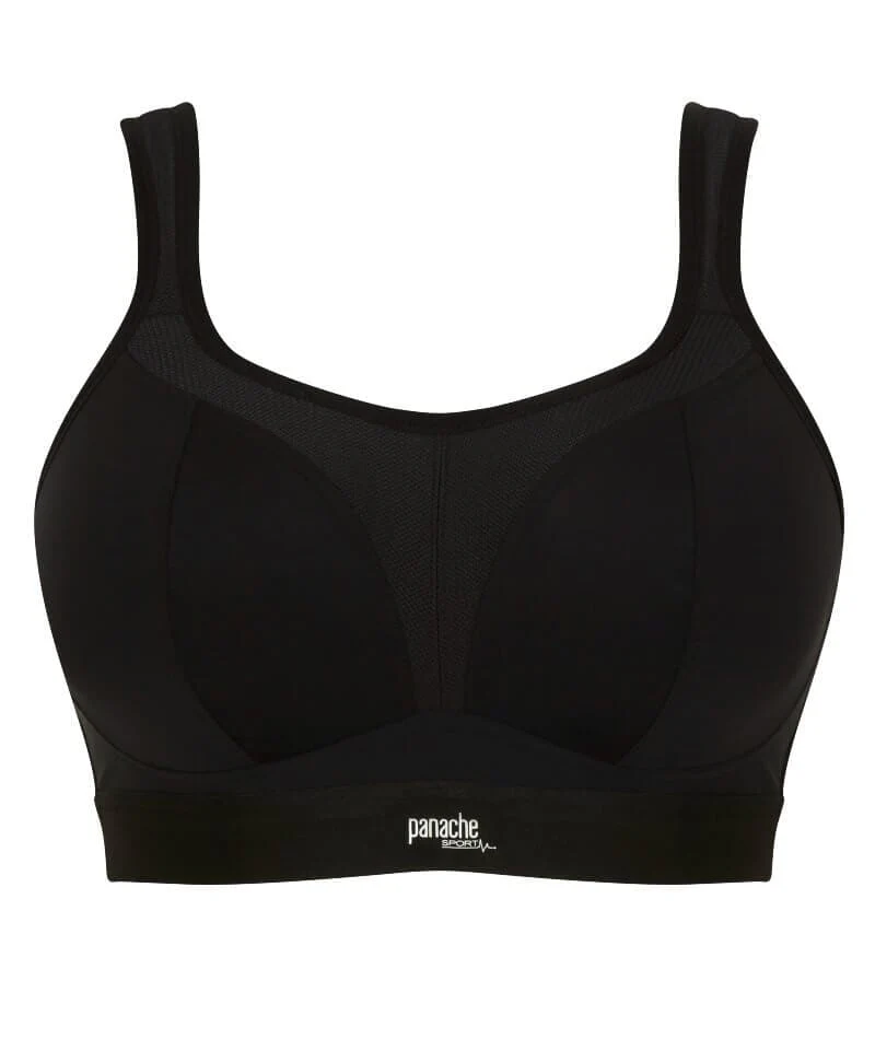 Panache Sport Boundless Longline Wire-free Sports Bra - Black - Image 9