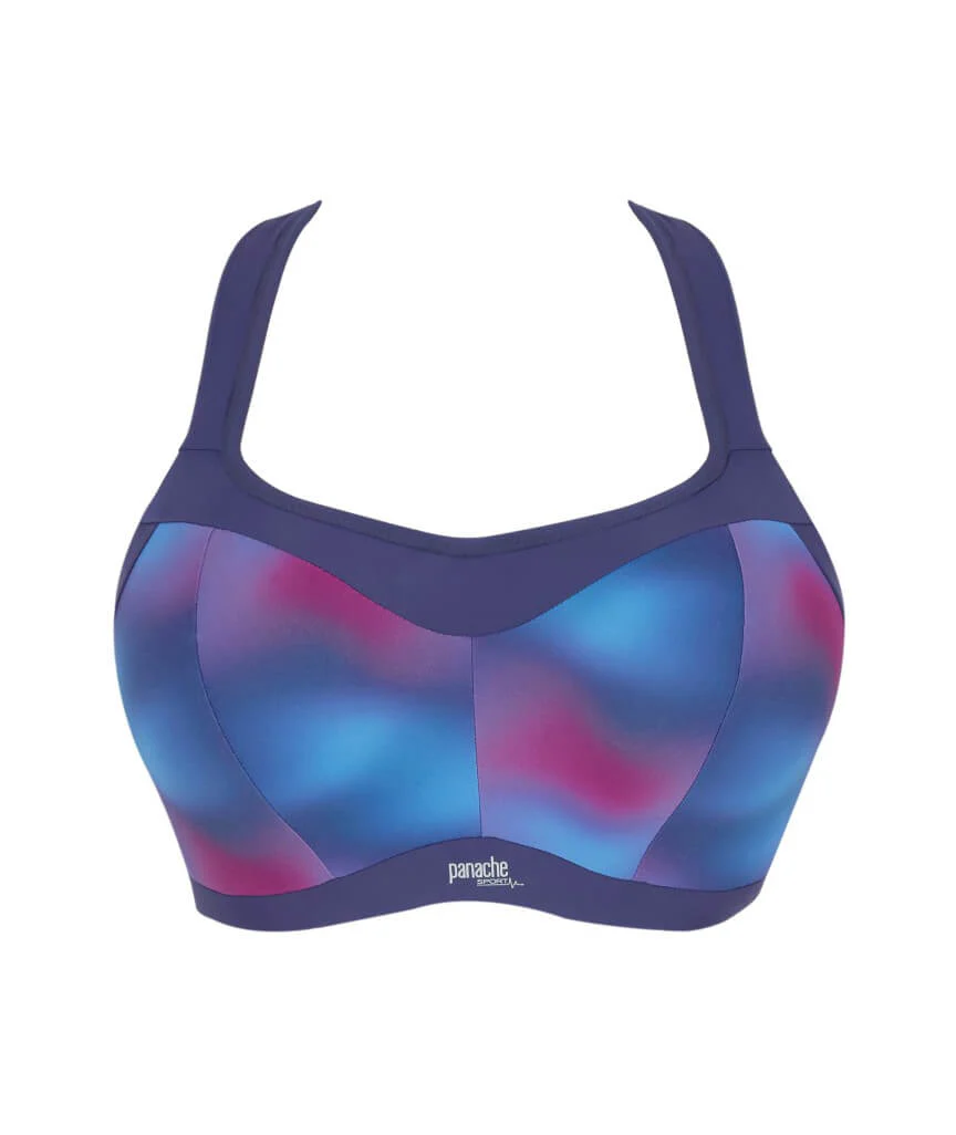 Panache Sport Power Underwired Sports Bra - Ombre Print/Ink - Image 7