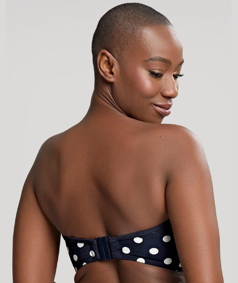 Panache Swimwear Anya Riva Spot Twist Bandeau Bikini - Navy/Vanilla - Image 4