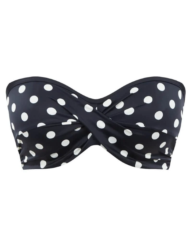 Panache Swimwear Anya Riva Spot Twist Bandeau Bikini - Navy/Vanilla - Image 7