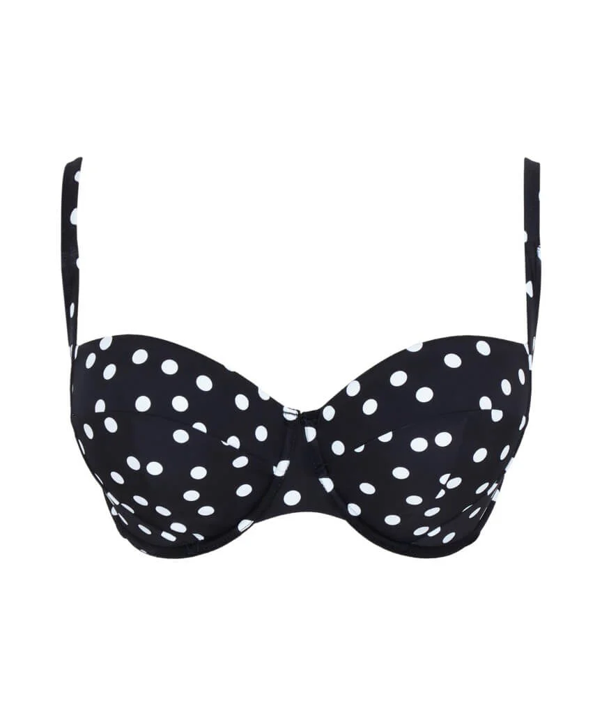 Panache Swimwear Florence Balcony Underwired Bikini Top- Polka Dot Print - Image 10