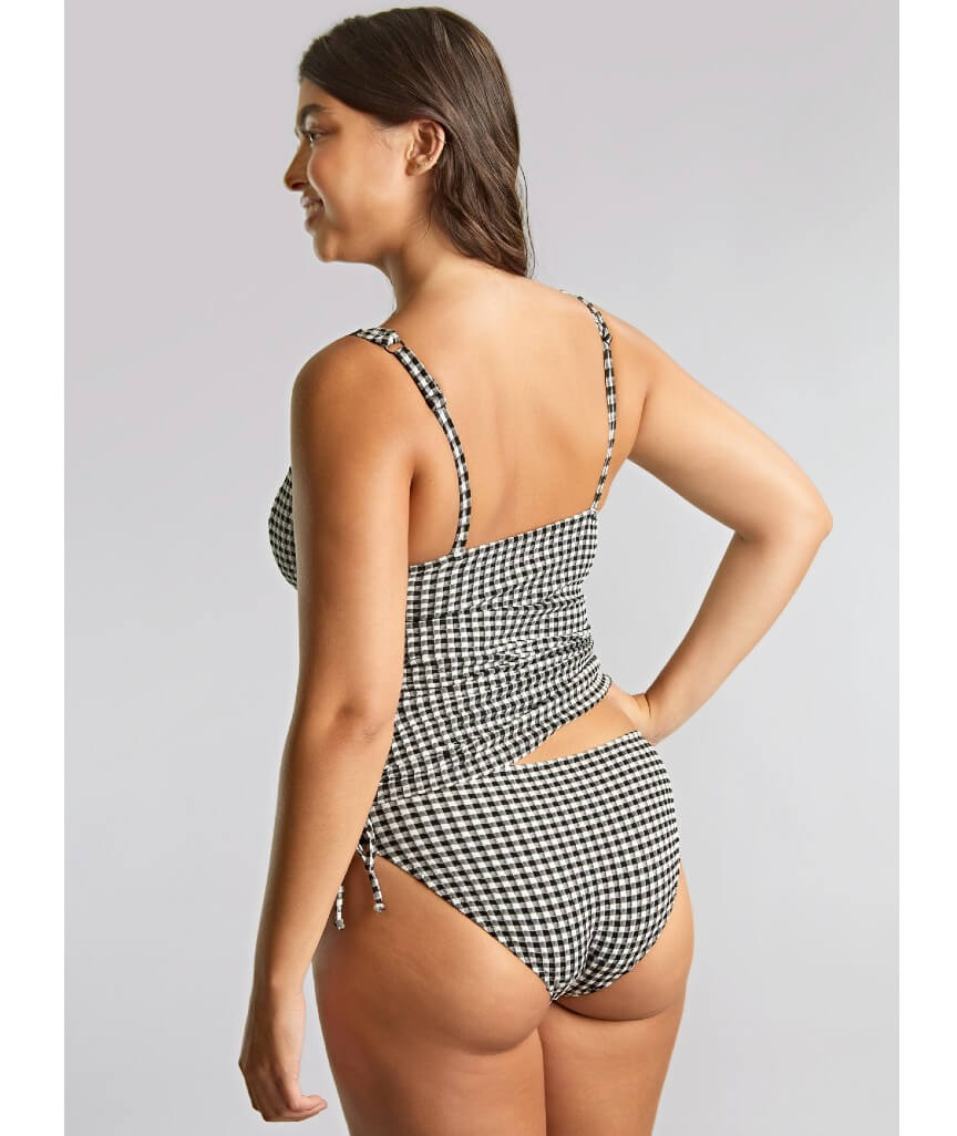 Panache Swimwear Gingham Iris Balconnet Underwired Tankini - Black Gingham - Image 5