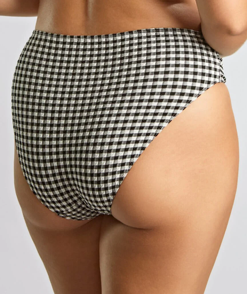 Panache Swimwear Gingham Midi Pant - Black Gingham - Image 2